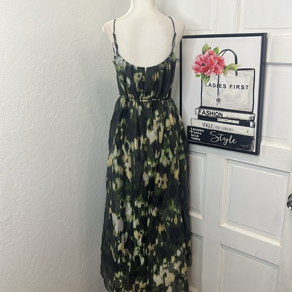 NWT Banana Republic Factory Organza Tie Waist Maxi Dress Size XS - Picture 4 of 8